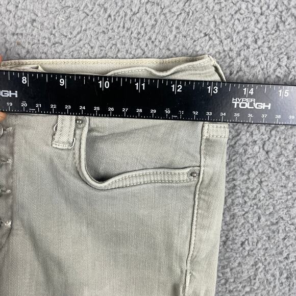Free People Women's SZ. 26 Gray Cotton Elastane Button Fly Skinny Jeans - Picture 8 of 12